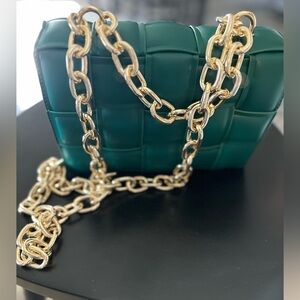Kelly Green gold chain Handbag